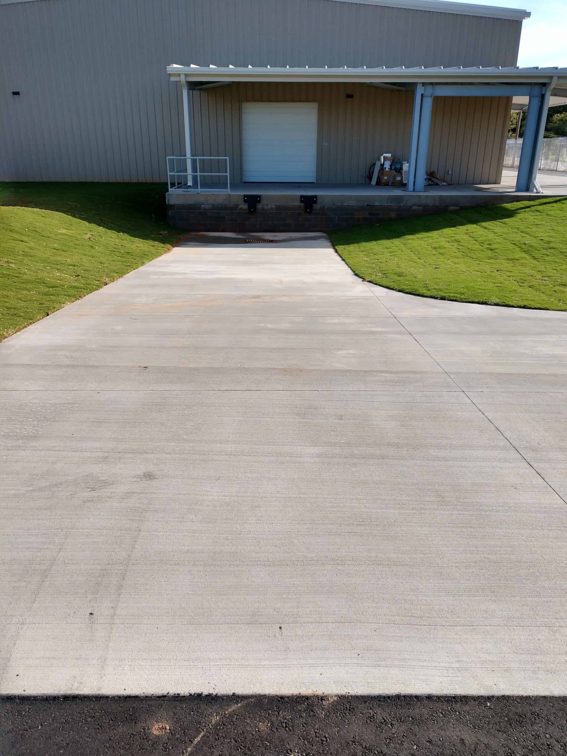 after red clay removal concrete