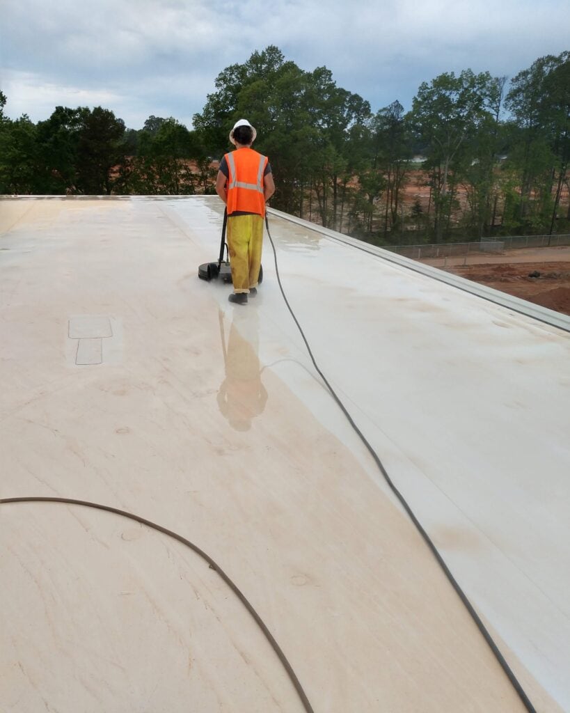 pressure washing roof