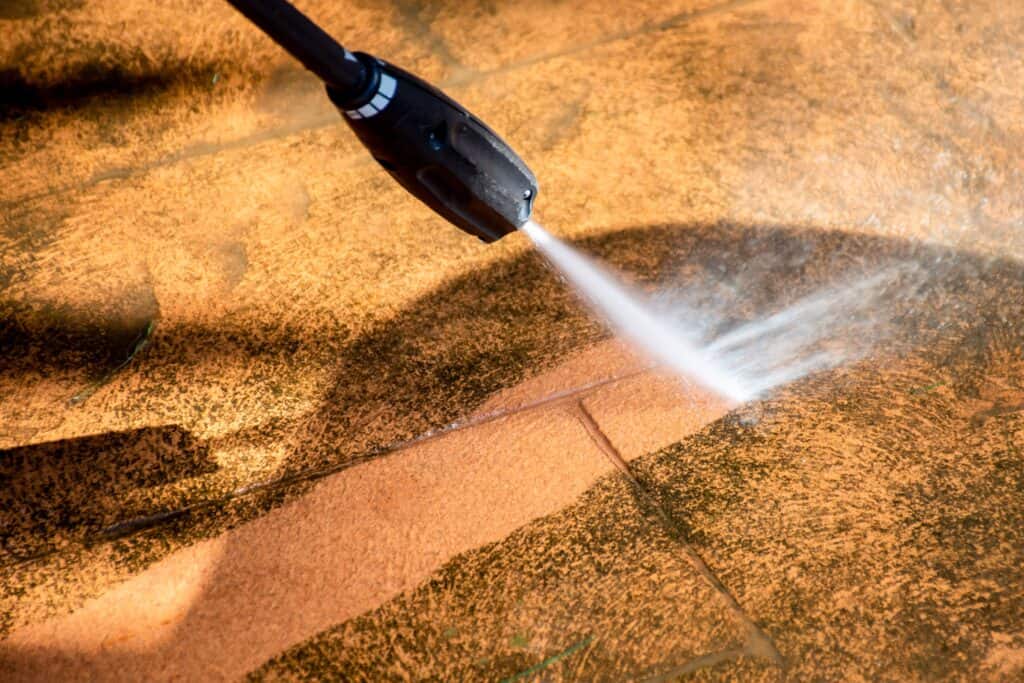 pressure washing surface