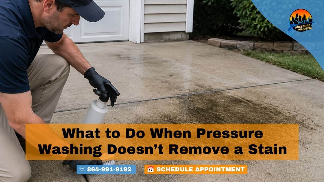 What to Do When Pressure Washing Doesn’t Remove a Stain
